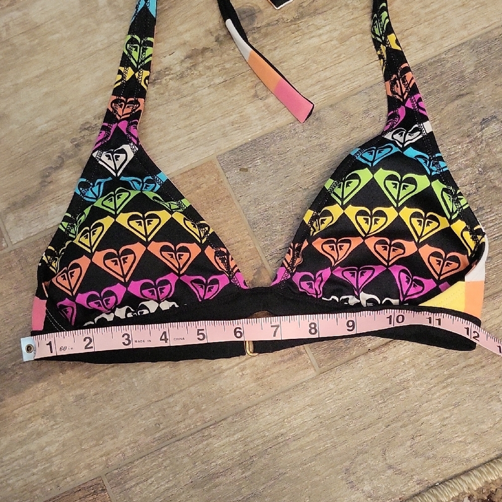 Reversible Medium Roxy Multicolor Bikini Swim Sui… - image 8